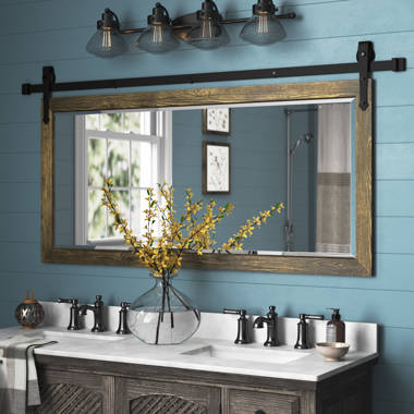 Laurel Foundry Modern Farmhouse Neace Rectangle Wood Wall Mirror